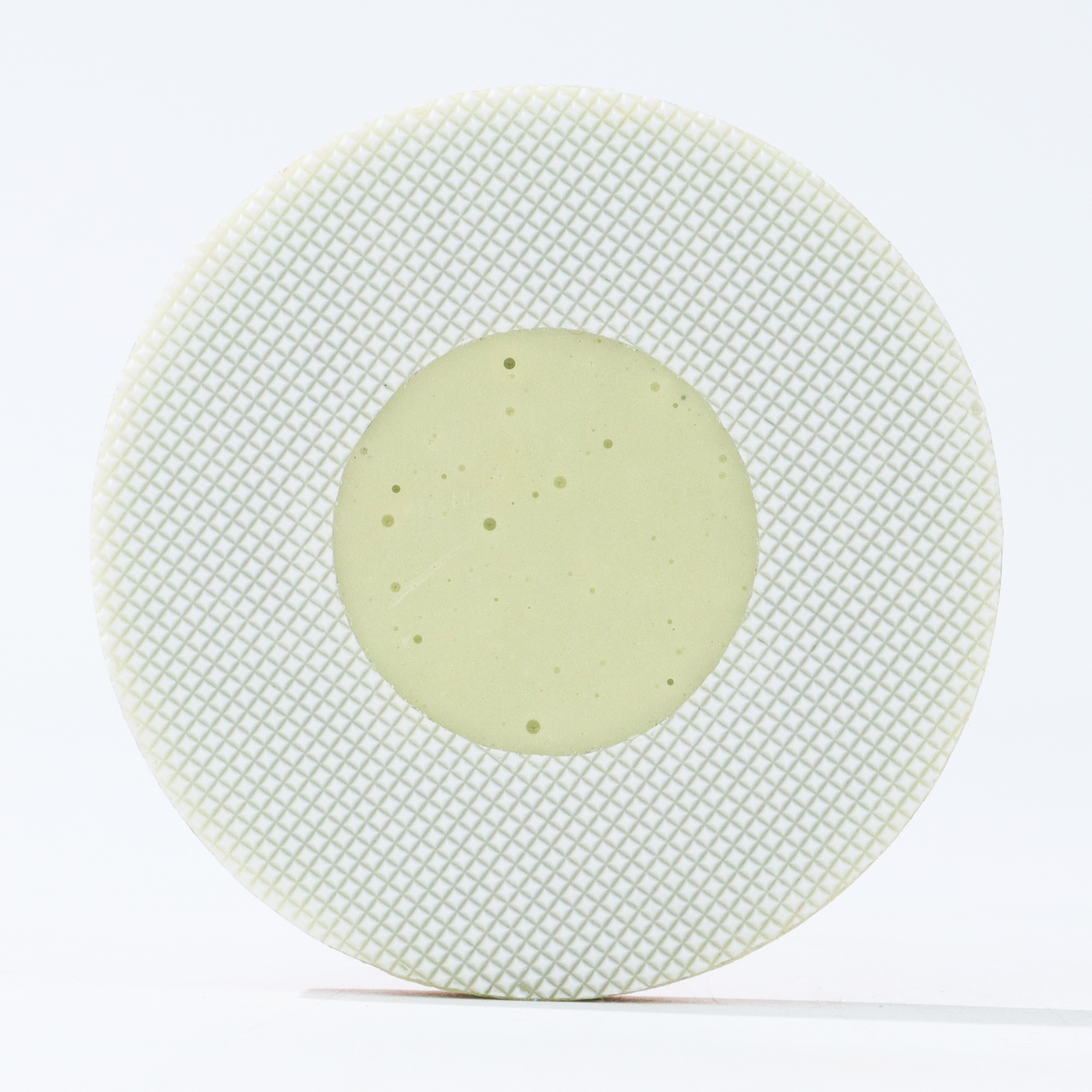 Milky white pyramid sanding disc