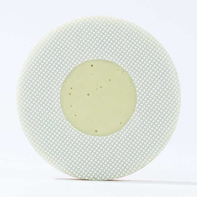 Milky white pyramid sanding disc
