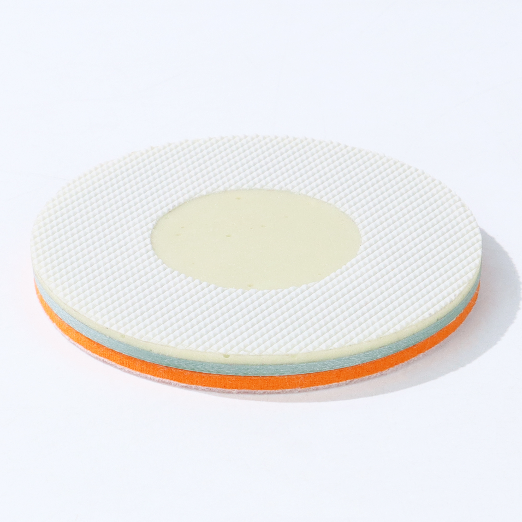 Milky white pyramid sanding disc