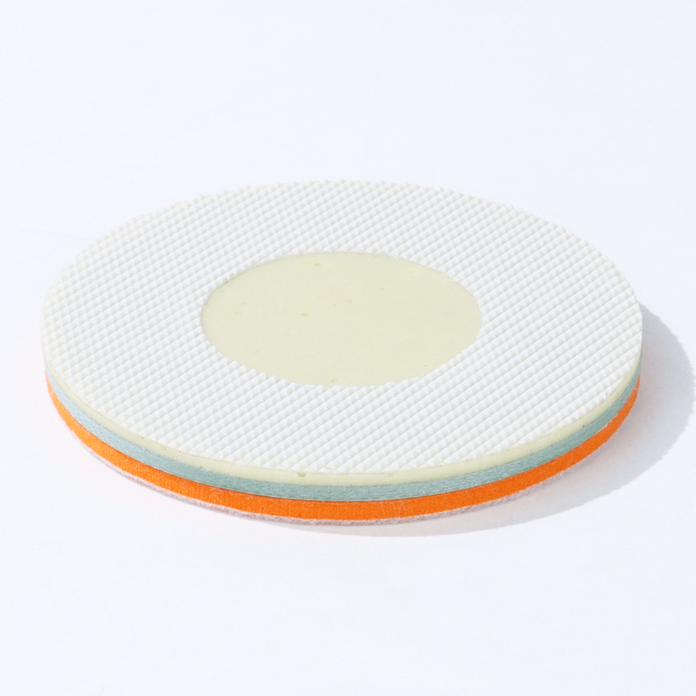 Milky white pyramid sanding disc