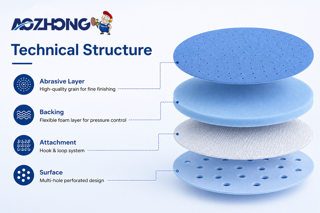 The Structure of Sponge Sandpaper