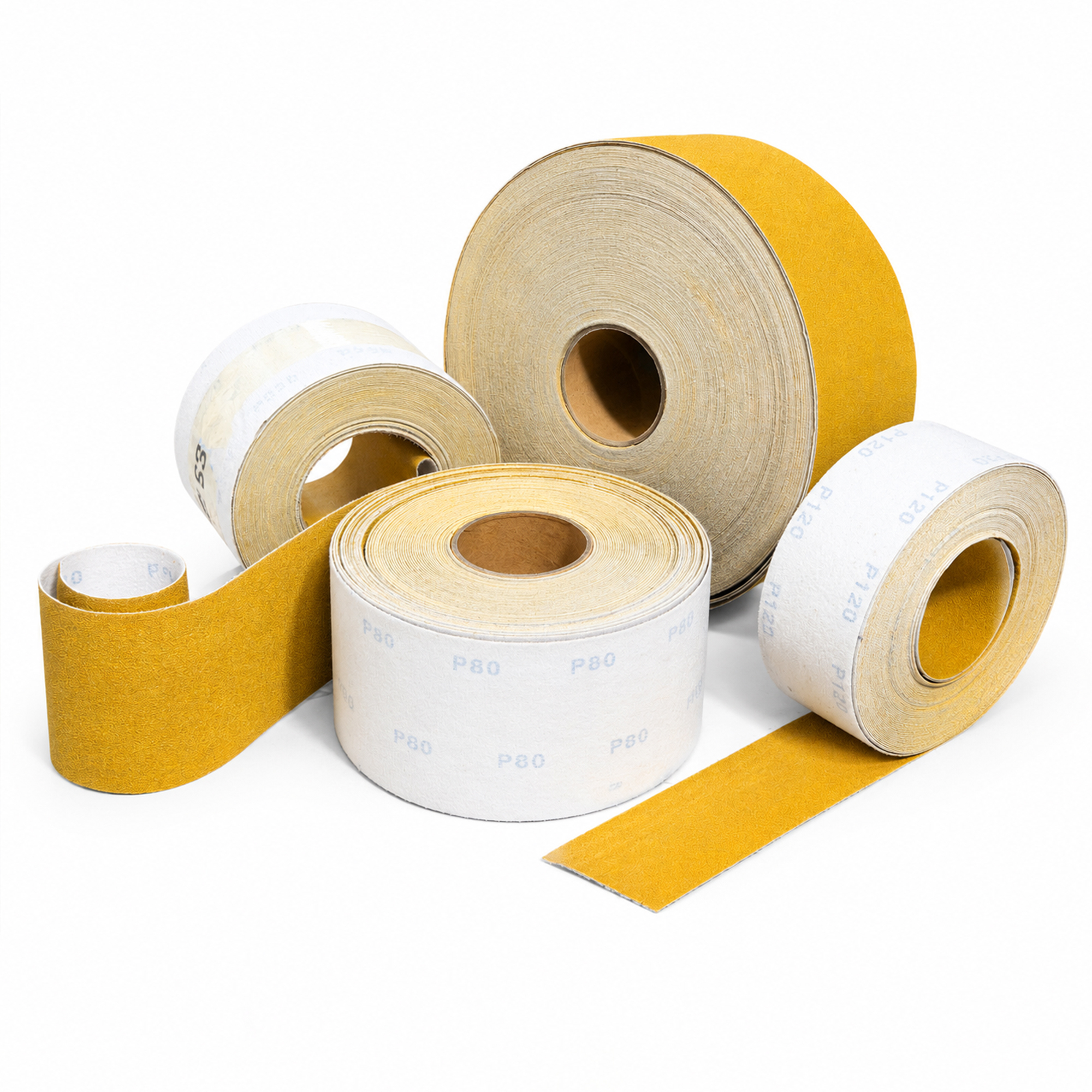 Yellow hook & loop sanding roll