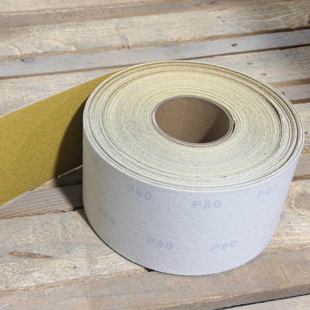 Yellow hook & loop sanding roll