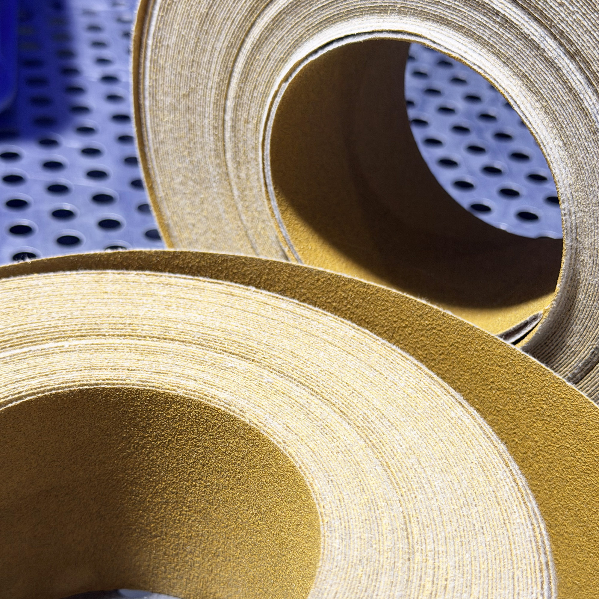 Yellow hook & loop sanding roll