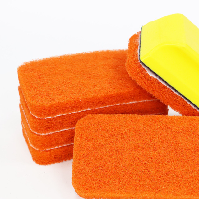 Orange Irregular-Shaped Non-Woven Abrasive Pad