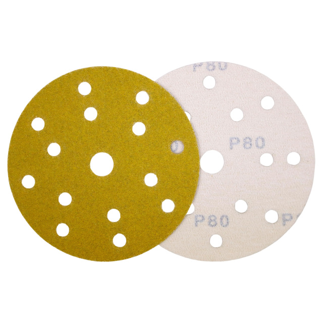 150mm P80 15-Hole Yellow Sanding Disc for Automotive and Wood Sanding,150mm P80 15-Hole Yellow Sanding Disc for Automotive and Wood Sanding