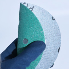 Aozhong 6-Inch 17-Hole Green Polyester Film Sanding Disc P120,Aozhong 6-Inch 17-Hole Green Polyester Film Sanding Disc P120
