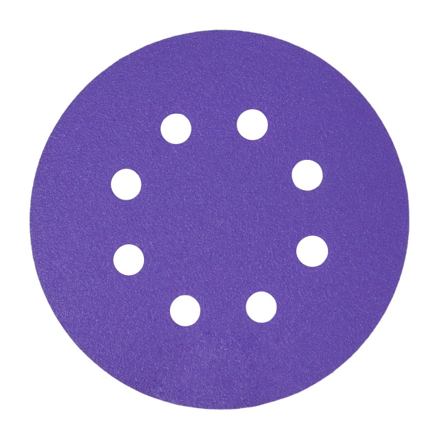 8-Hole Purple Ceramic Polyester Sanding Disc P320,8-Hole Purple Ceramic Polyester Sanding Disc P320