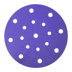 17-Hole Purple Ceramic Polyester Sanding Disc P320 for Automotive,17-Hole Purple Ceramic Polyester Sanding Disc P320 for Automotive