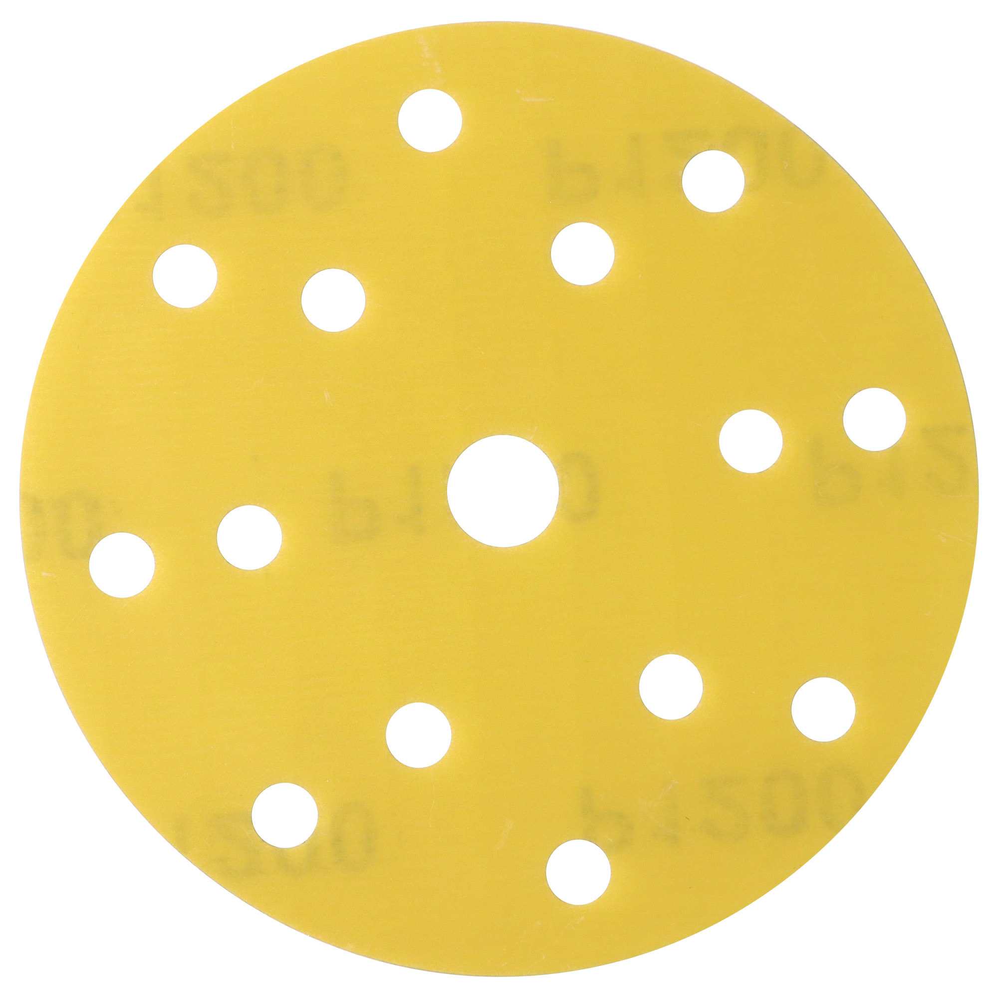 4-Inch 15-Hole Yellow Polyester Film Sanding Disc P1200,4-inch 15-hole yellow polyester film sanding disc P1200