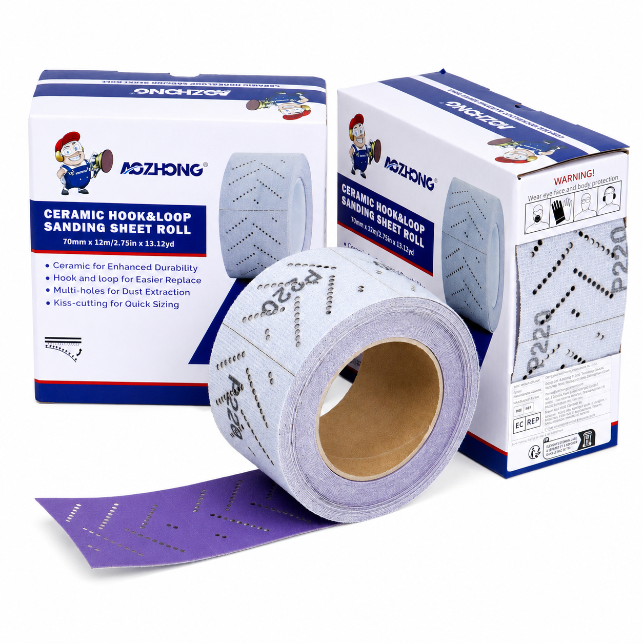 Premium Ceramic Sandpaper Roll Hook & Loop,Premium Ceramic Sandpaper Roll Hook & Loop