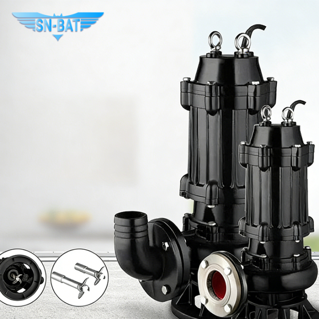 Bomba de esgoto com agitação automática