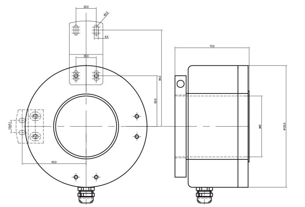 60mm 65mm 80mm 120mm large aperture super large aperture encoder