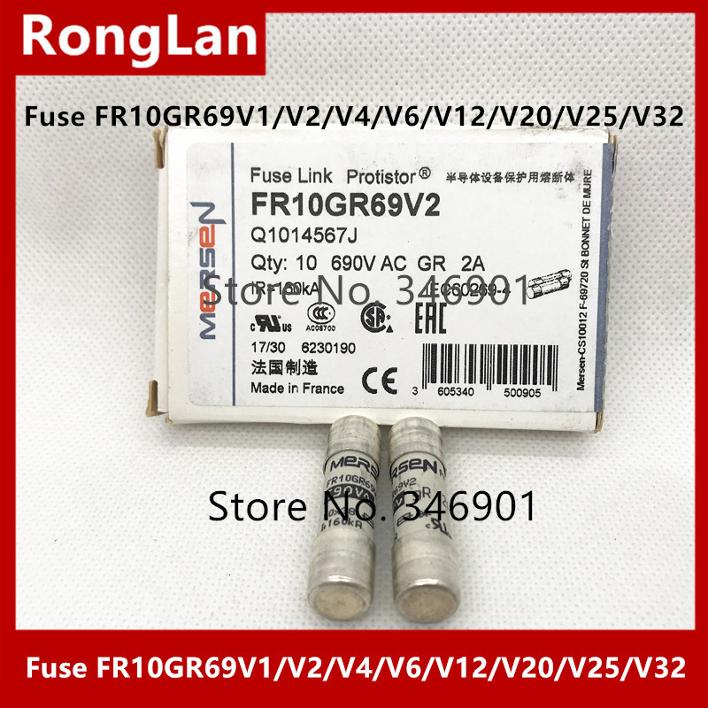 French Mersen Ferraz Fuse FR10GR69V1 FR10GR69V2 FR10GR69V4 FR10GR69V5 FR10GR69V6 FR10GR69V12 FR10GR69V20 FR10GR69V25 FR10GR69V32 690V