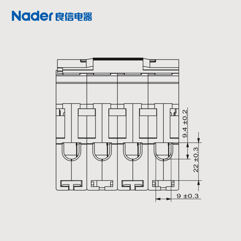 NDB2-63D Genuine Nader Shanghai Liangxin Circuit Breaker Air Switch D Type 3P Three-pole