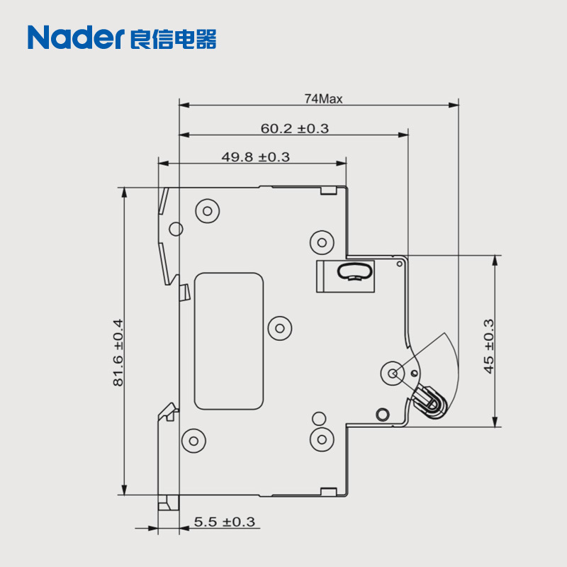 NDB2-63D series 2P two-pole genuine Shanghai Liangxin Nader circuit breaker air switch