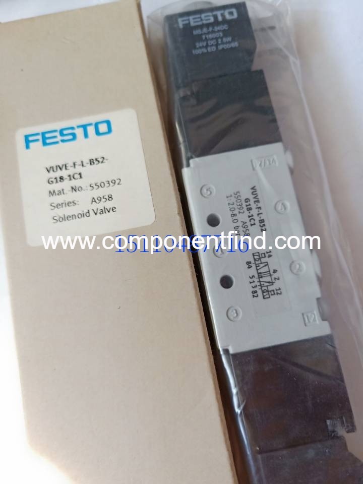 New original Festo FESTO solenoid valve VUVE-F-L-B52-G18-1C1 550392 spot