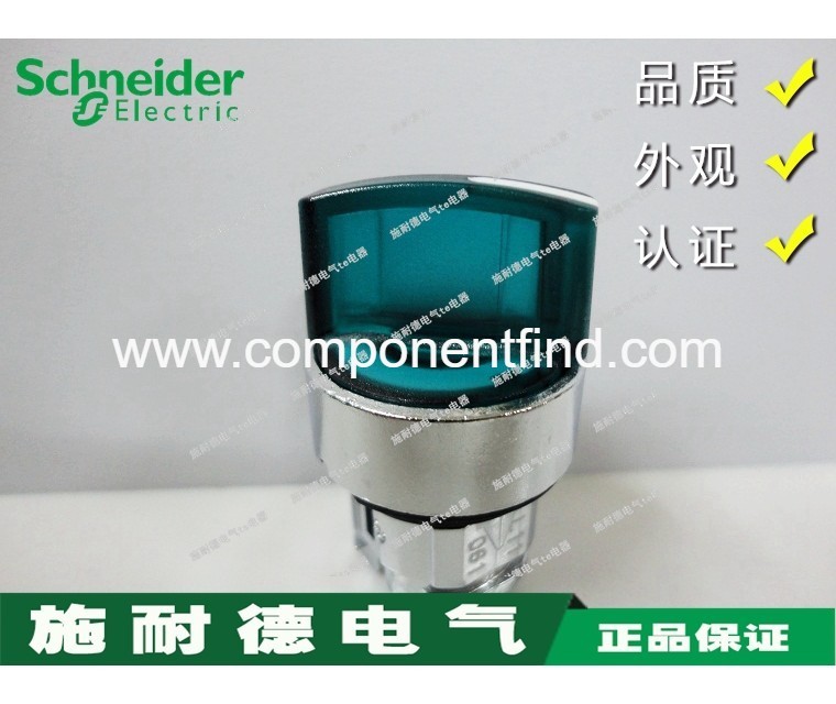 [Authentic] French Schneider with light knob head green two gears ZB4BK1233 ZB4-BK1233