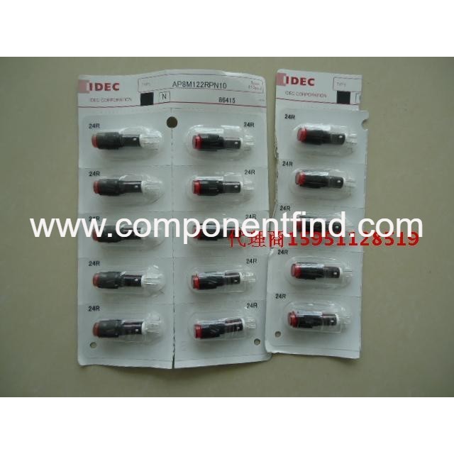 Brand new original authentic IDEC and spring button and spring indicator AP8M122R.G.W.Y.A