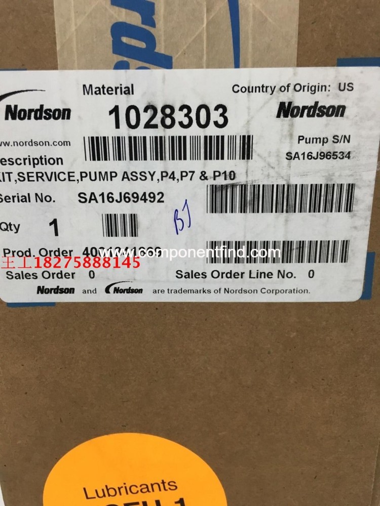 1028303 Nordson Problue hot melt adhesive machine pneumatic pump assembly PUMP ASSY