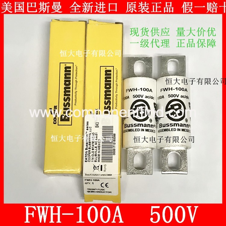 FWH-100A bussmann new energy fuse fast fuse imported 100A 500V