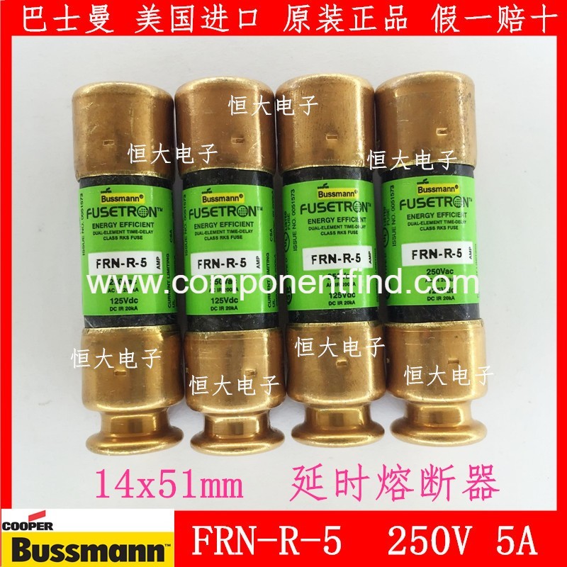 bussmann FRN-R-1 250V 1A original imported genuine delay fuse fuse 14x51