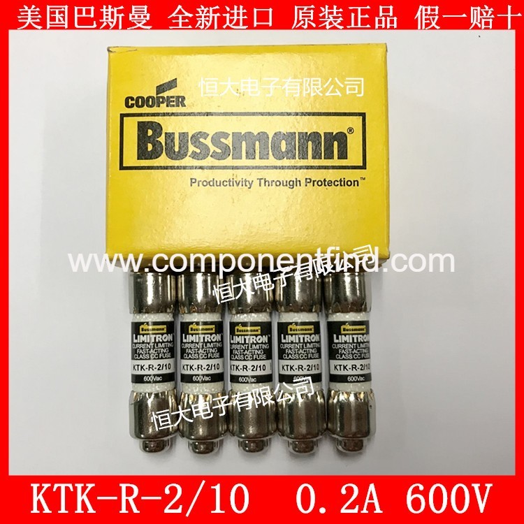 BUSSMANN KTK-R-1/8 600V 0.125A imported fuse fast fuse 10*38