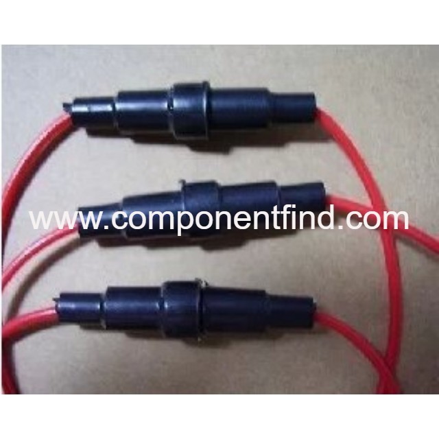 Fuse box Fuse holder 5*20 6*30MM black plastic shell with line fuse holder