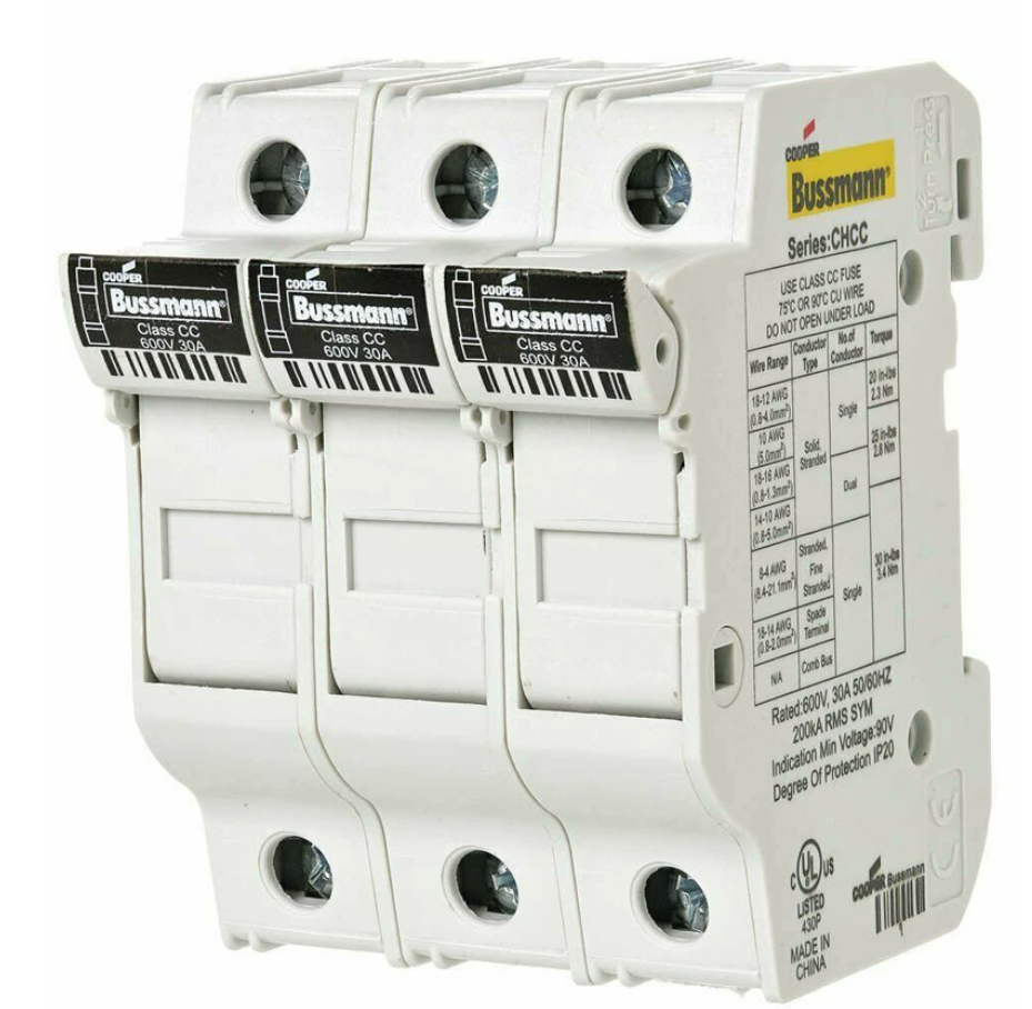 BUSSMANN CHCC3DU CHCC3DIU 10*38 imported rail fuse holder fuse base 690V 32A