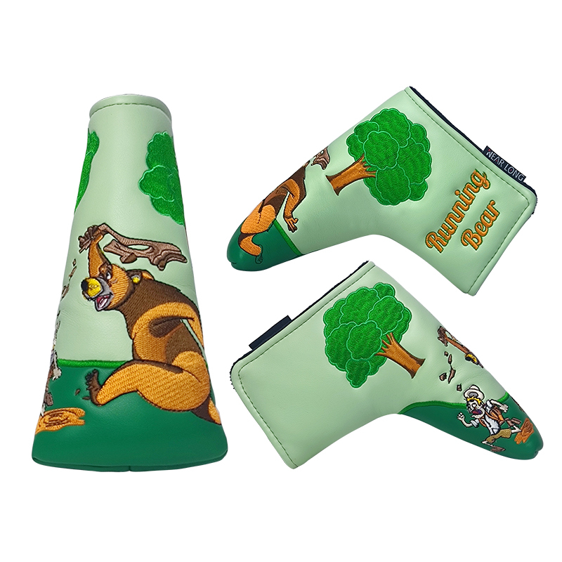 Putter Headcover,www.nearlonggolf.com,Luxury Golf Putter Headcover Embroidery Logo