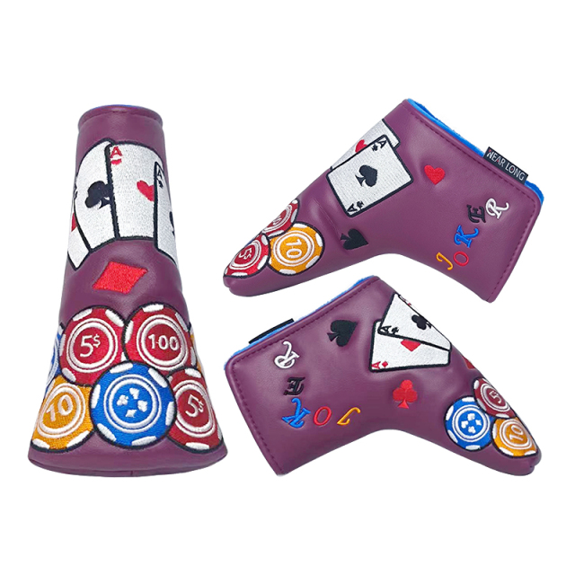 Putter headcover,www.nearlonggolf.com,5. Custom Golf Headcover Set Driver Fairway Hybrid
