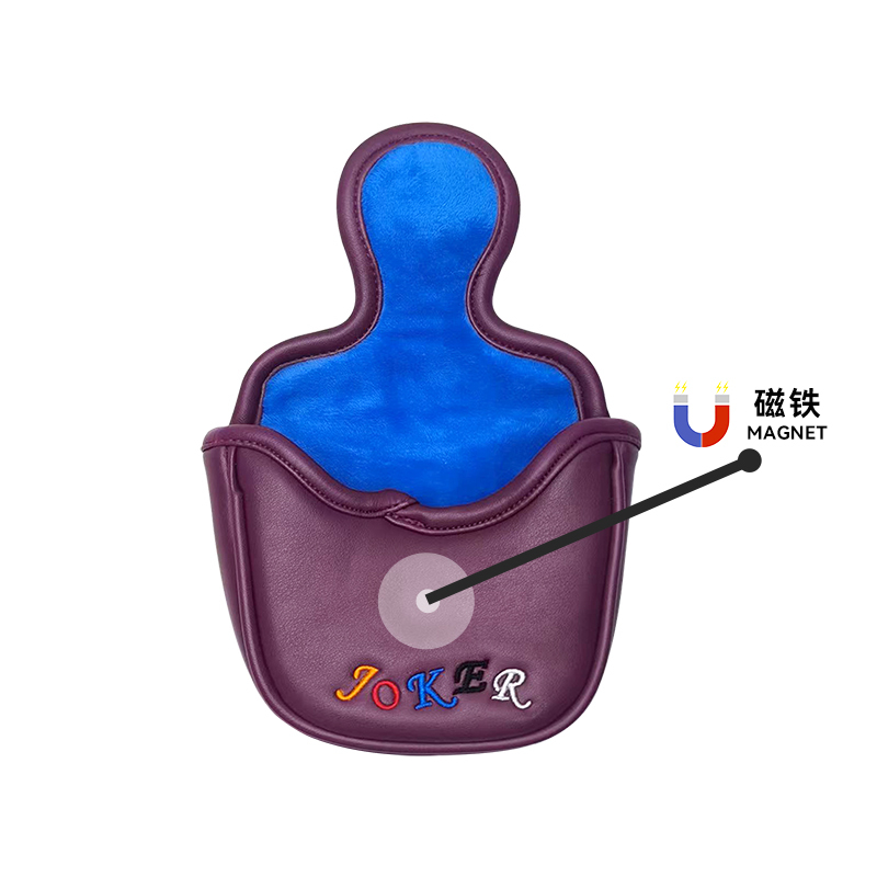 Putter Headcover,www.nearlonggolf.com,Luxury PU Leather Golf Driver Putter Headcover Magnetic