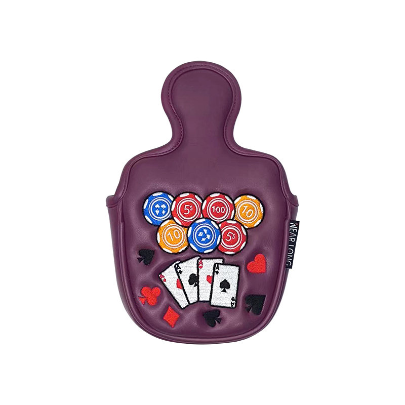 Putter Headcover,www.nearlonggolf.com,Luxury PU Leather Golf Driver Putter Headcover Magnetic
