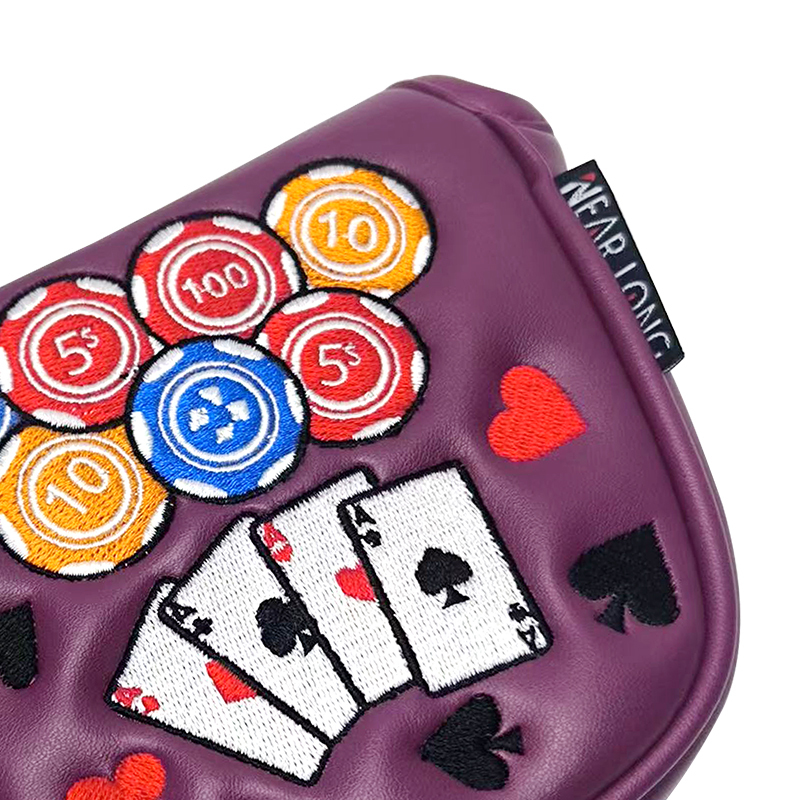 Putter Headcover,www.nearlonggolf.com,Luxury PU Leather Golf Driver Putter Headcover Magnetic
