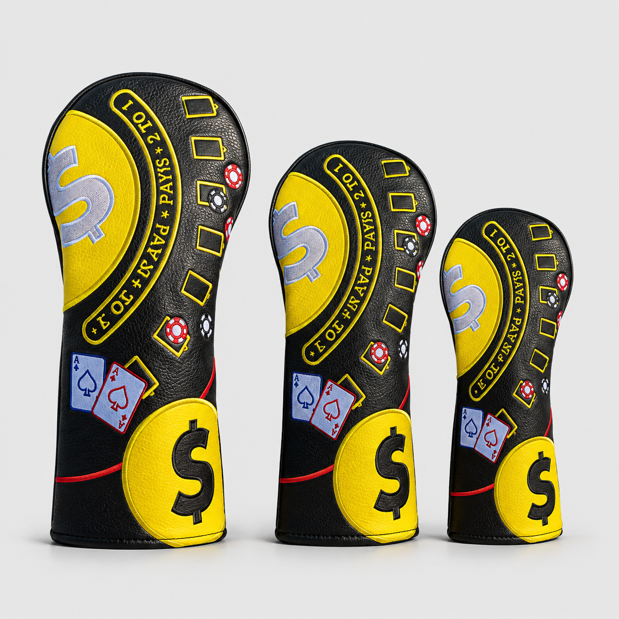 Wood headcover,www.nearlonggolf.com,Custom Poker Golf Head Covers