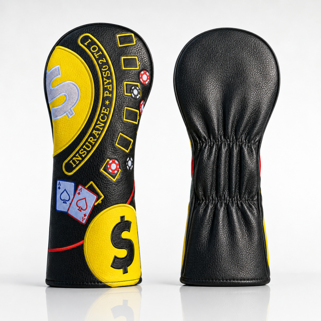Wood headcover,www.nearlonggolf.com,Custom Poker Golf Head Covers