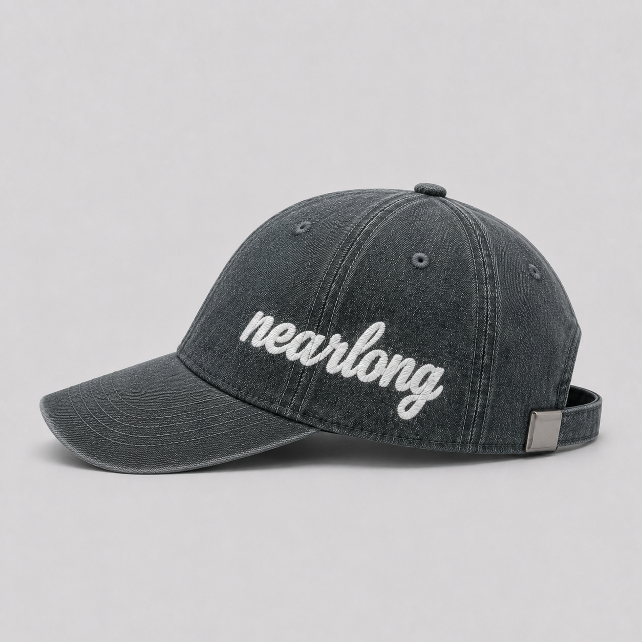 Charcoal Washed Golf Hat,www.nearlonggolf.com,Charcoal Washed Golf Dad Hat