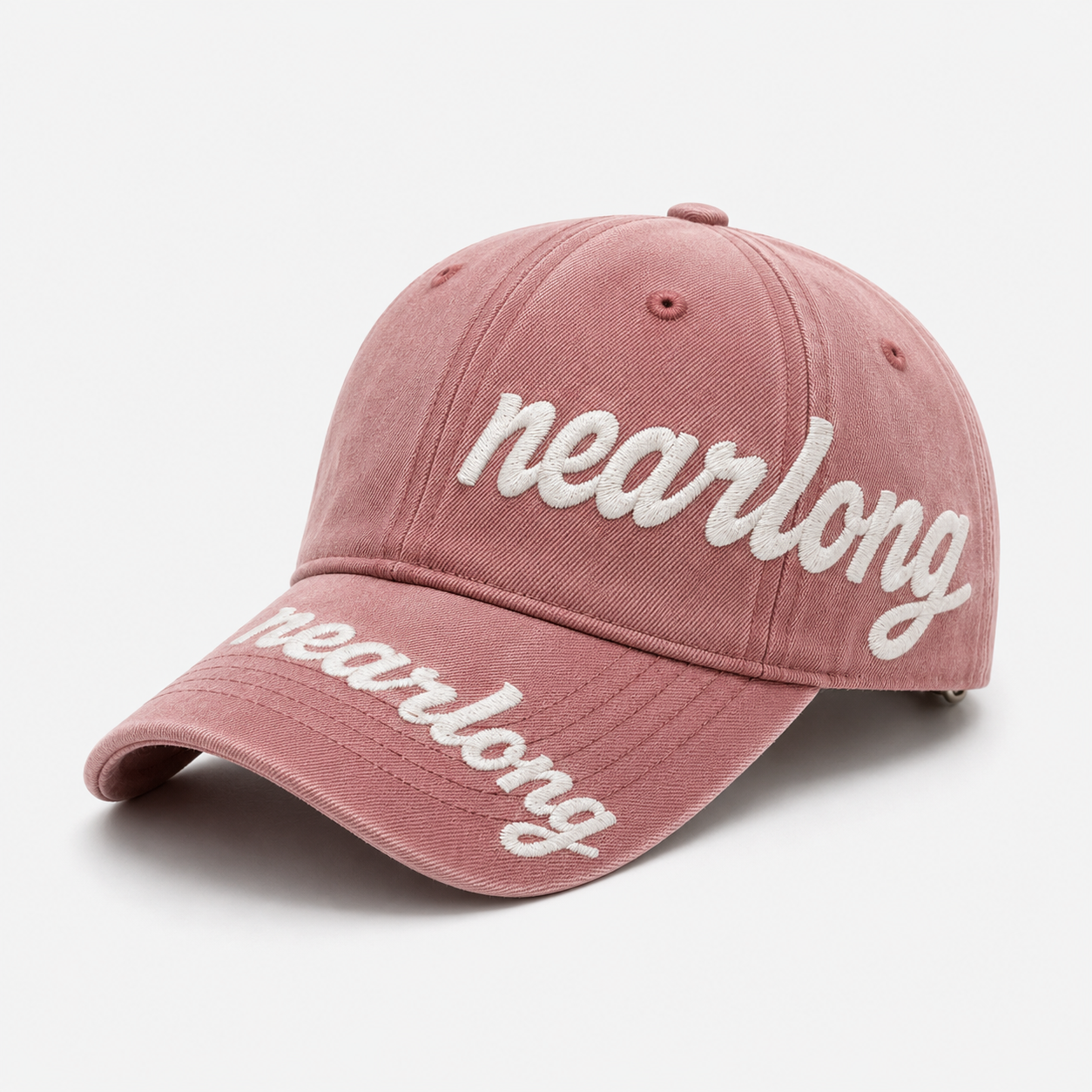 Charcoal Washed Golf Hat,www.nearlonggolf.com,Unstructured Black Golf Cap With Metal Buckle