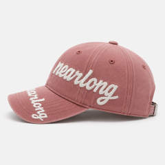 Charcoal Washed Golf Hat,www.nearlonggolf.com,Unstructured Black Golf Cap With Metal Buckle