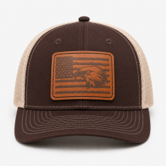 Golf Baseball Cap,www.nearlonggolf.com,Eagle Leather Badge Golf Trucker Cap