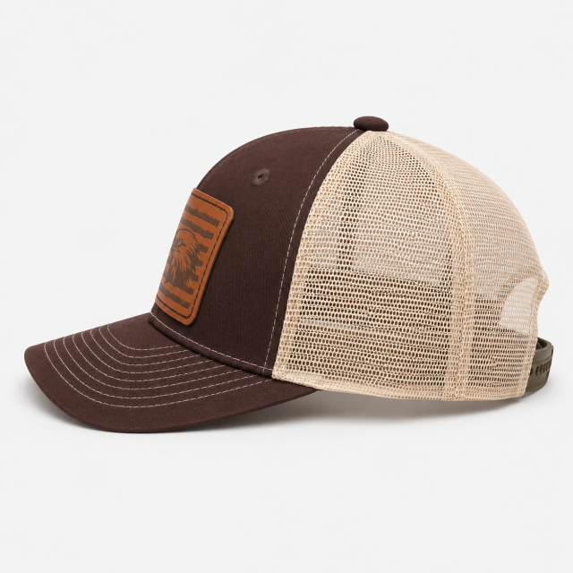 Golf Baseball Cap,www.nearlonggolf.com,Eagle Leather Badge Golf Trucker Cap