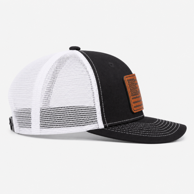 Golf Baseball Cap,www.nearlonggolf.com,Brown Mesh Back Golf Cap With Leather Patch