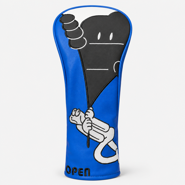 Funny Pickle Golf Wood Headcover,www.nearlonggolf.com,Blue PU Leather Golf Driver Headcover