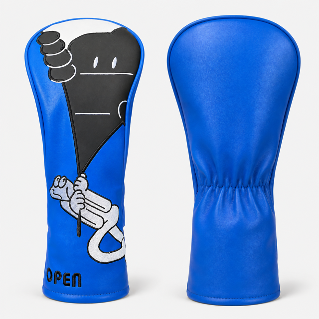Funny Pickle Golf Wood Headcover,www.nearlonggolf.com,Blue PU Leather Golf Driver Headcover