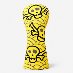 Yellow Skull Golf Driver Headcover,www.nearlonggolf.com,Yellow Skull Golf Driver Headcover