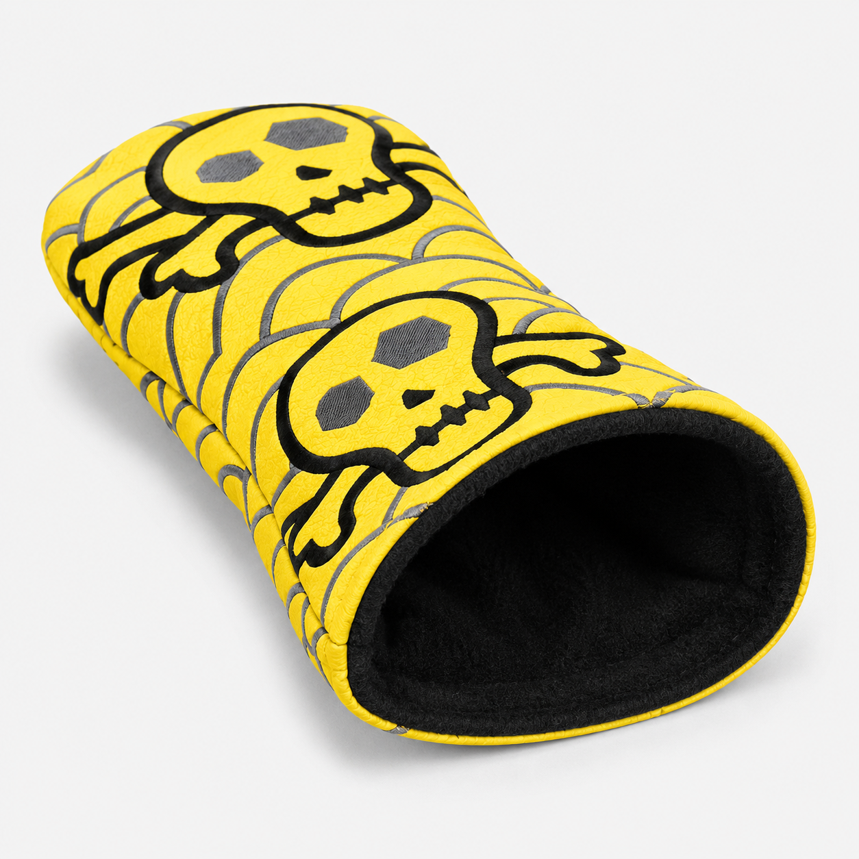 Yellow Skull Golf Driver Headcover,www.nearlonggolf.com,Yellow Skull Golf Driver Headcover