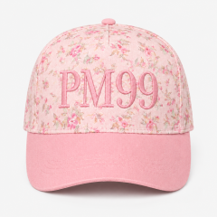 Print Womens Golf Cap,www.nearlonggolf.com,Blush Floral Womens Golf Cap With Tonal Logo