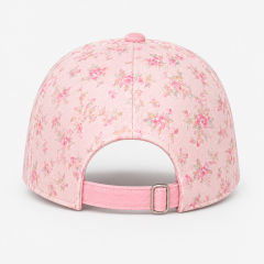 Print Womens Golf Cap,www.nearlonggolf.com,Blush Floral Womens Golf Cap With Tonal Logo