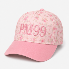 Print Womens Golf Cap,www.nearlonggolf.com,Blush Floral Womens Golf Cap With Tonal Logo