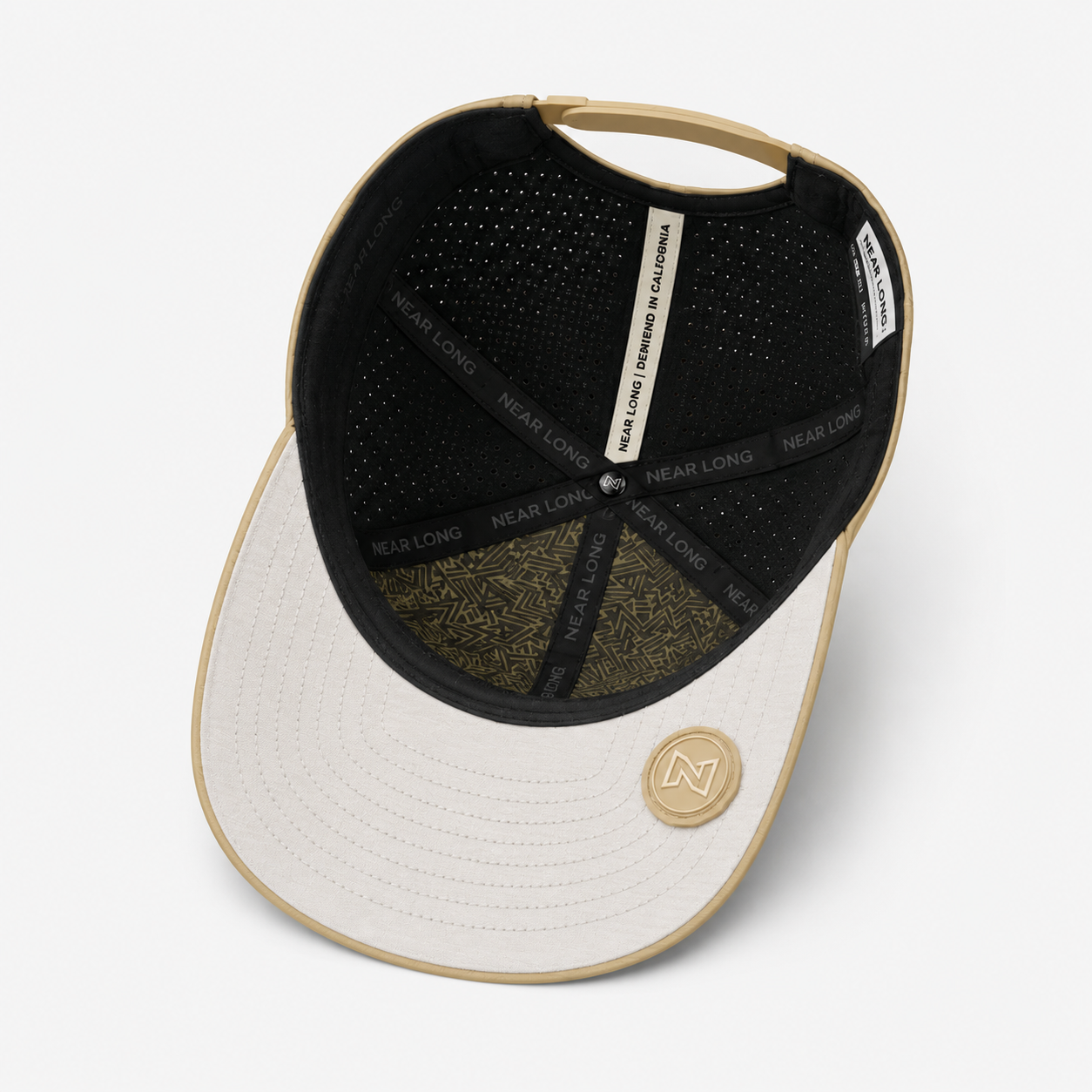 Tan Golf Cap,www.nearlonggolf.com,Tan Golf Cap With Magnetic Brim